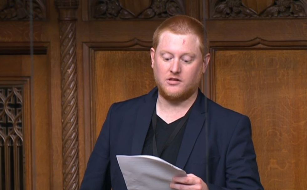 Former Labour MP for Sheffield Hallam Jared O'Mara speaking in the House of Commons
