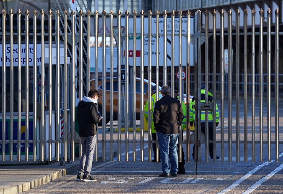Former P&O staff members collect belongings at the Port of Dover as P&O Ferries suspended sailings and handed 800 seafarers immediate severance notices, saying: \%22Our survival is dependent on making swift and significant changes.\%22 Picture date: Thursday March 17, 2022.