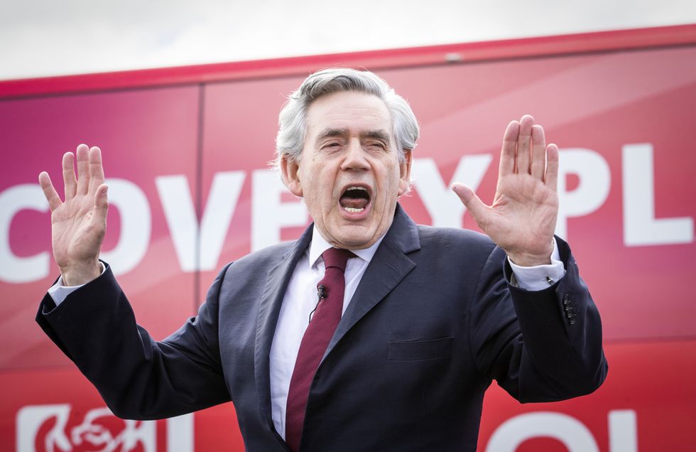 Former prime minister Gordon Brown speaking in May 2021