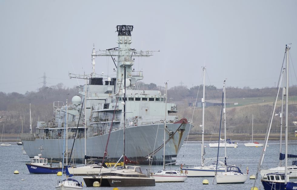 Former Royal navy Type 23 frigate HMS Montrose moored up in Portsmouth harbour after being withdrawn from Royal navy service in June 2021. Picture date: Wednesday February 23, 2022.