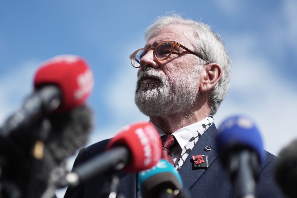 Former Sinn Fein president Gerry Adams outside the High Court in Dublin