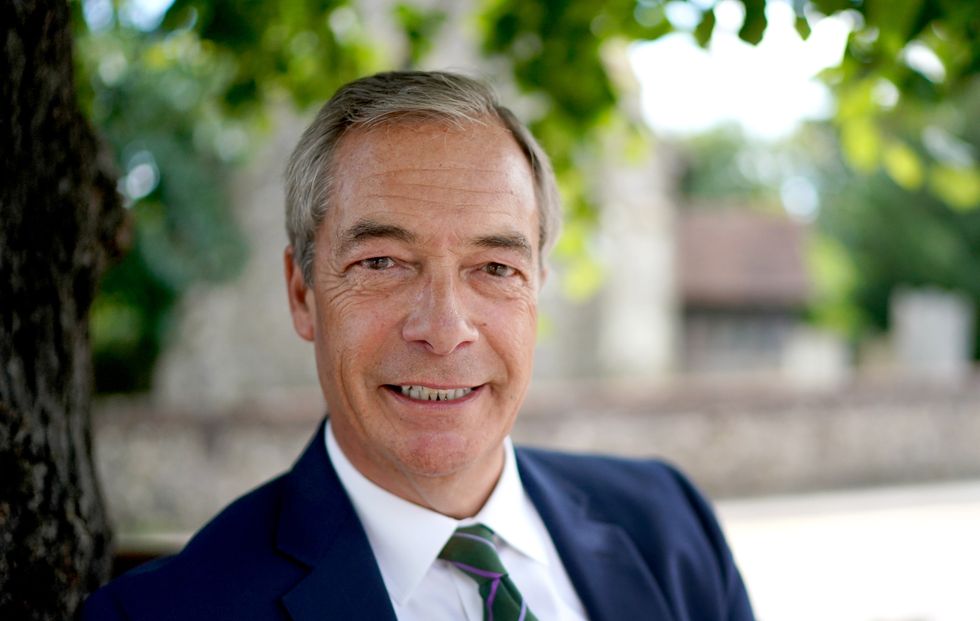 Former Ukip leader Nigel Farage in his local village near Westerham, Kent