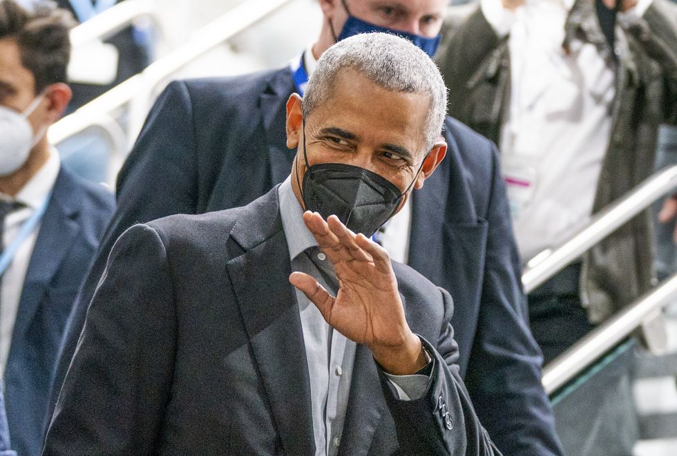 Former US president Barack Obama attending the Cop26 summit in Glasgow