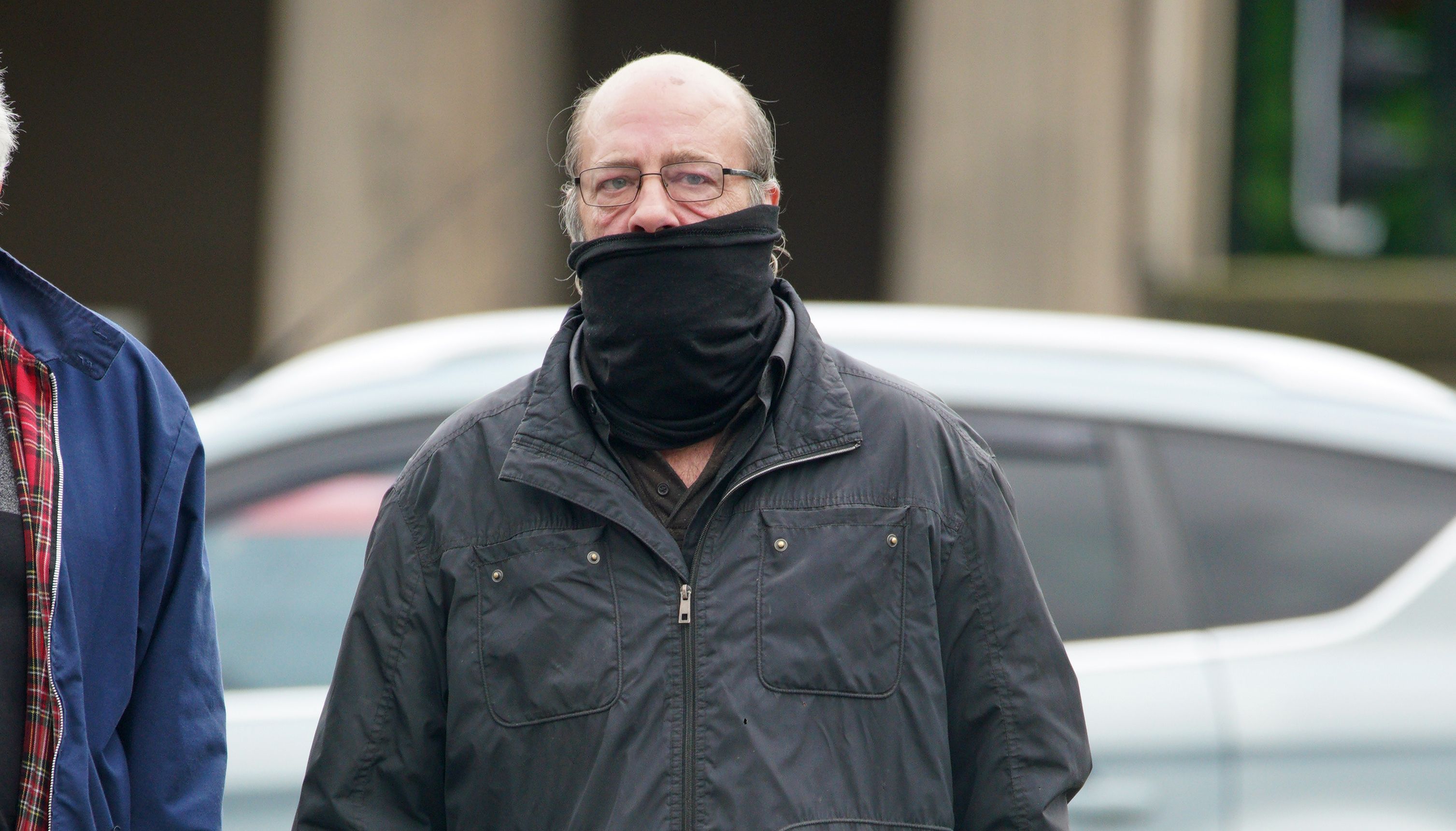 Former world darts champion Ted Hankey arriving at Chester Crown Court