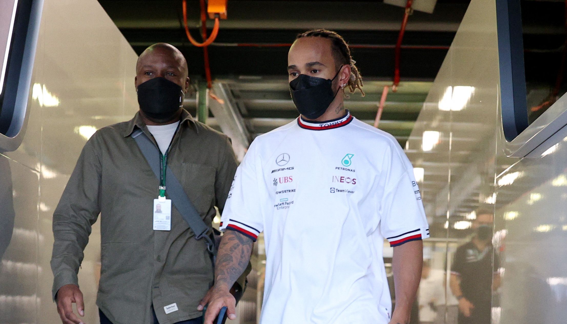 Formula One F1 - Australian Grand Prix - Melbourne Grand Prix Circuit, Melbourne, Australia - April 7, 2022 Mercedes' Lewis Hamilton after practice.