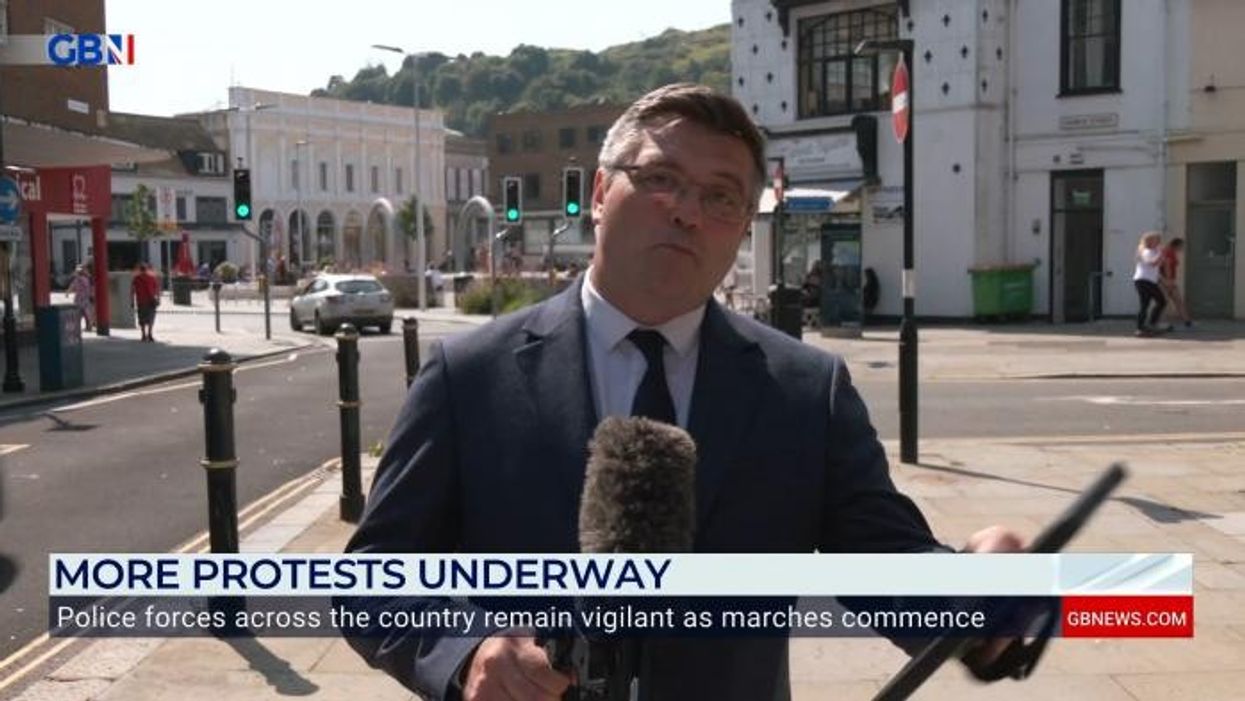 'We are called the aggressors, but they are surrounding us!' Four people surrounded in Dover by counter-protestors