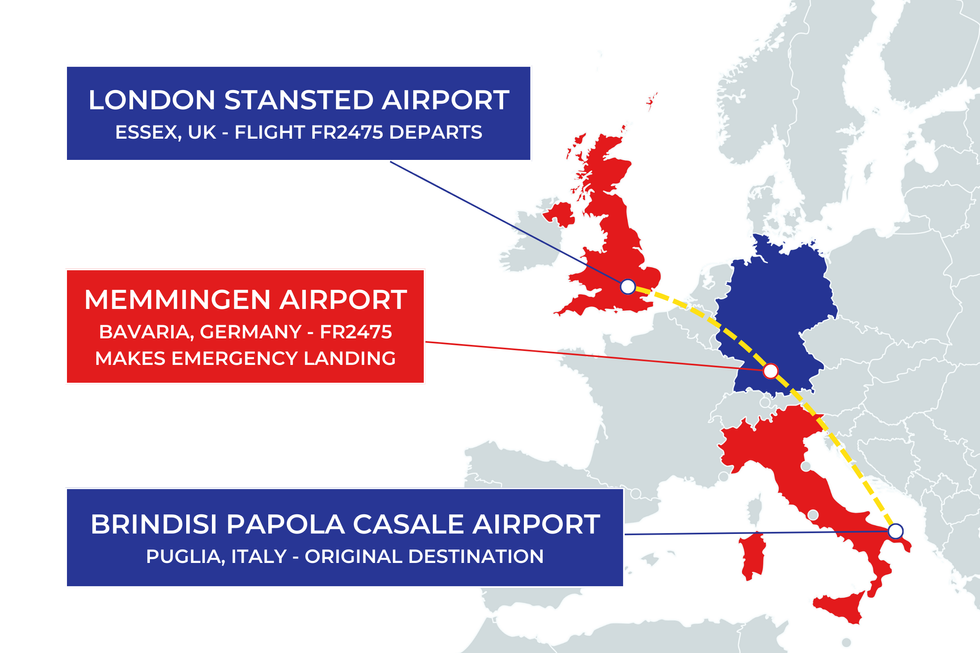 FR2475 flight map