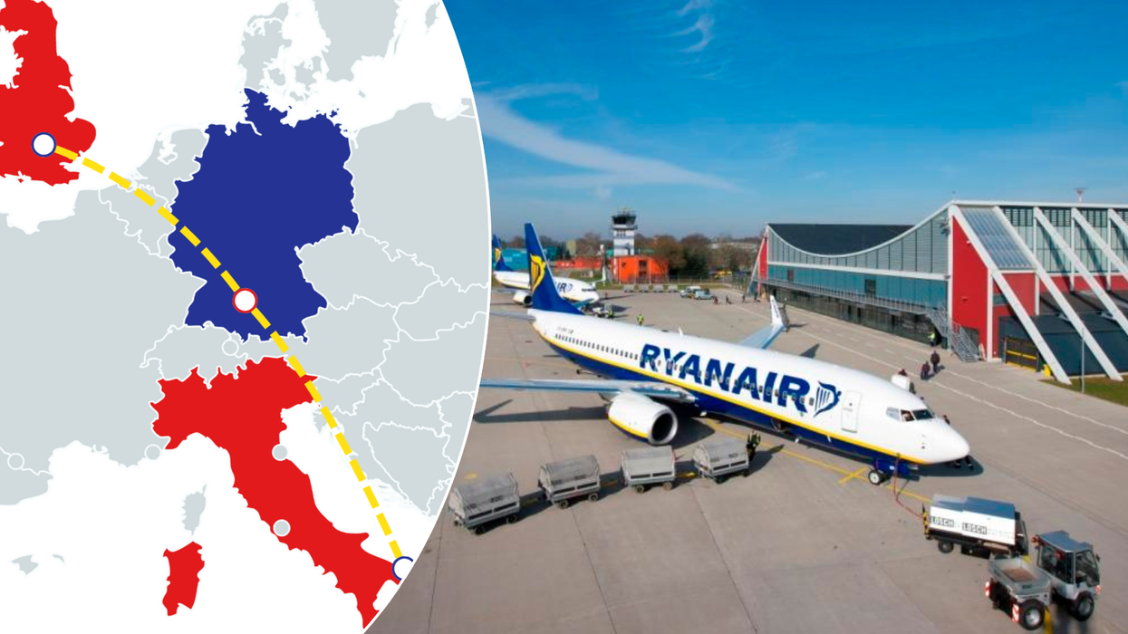 FR2475 flight path/Ryanair plane at Memmingen Airport