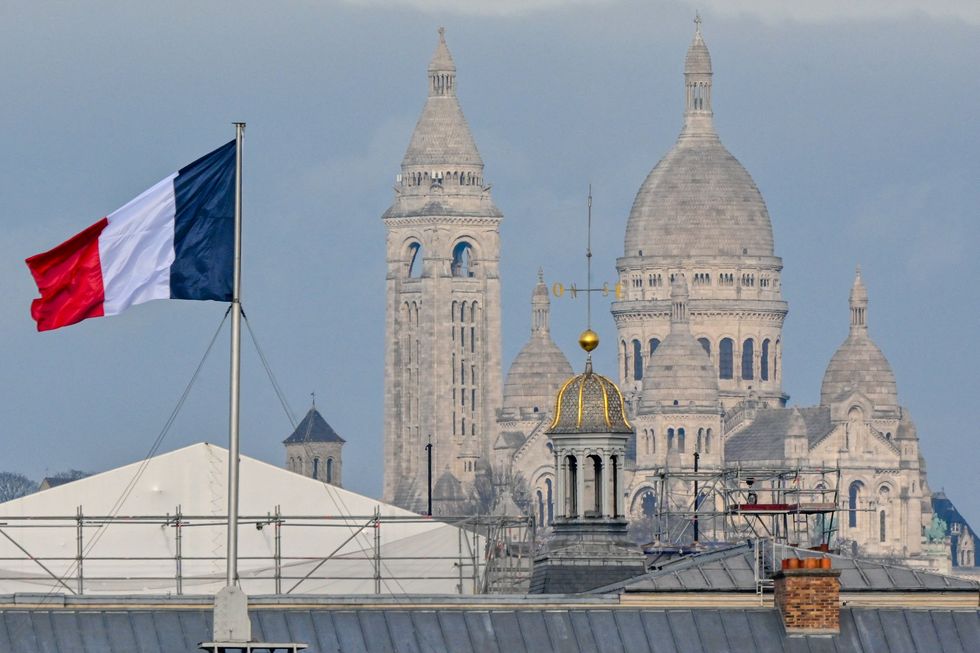 France flag in Paris