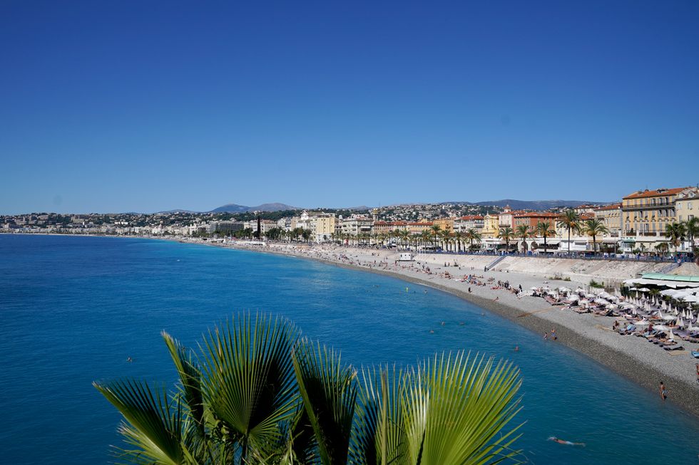 France Nice beach woman