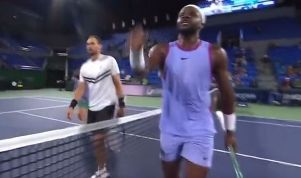 Frances Tiafoe was furious with the umpire