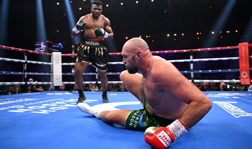 Francis Ngannou floored Tyson Fury back in October
