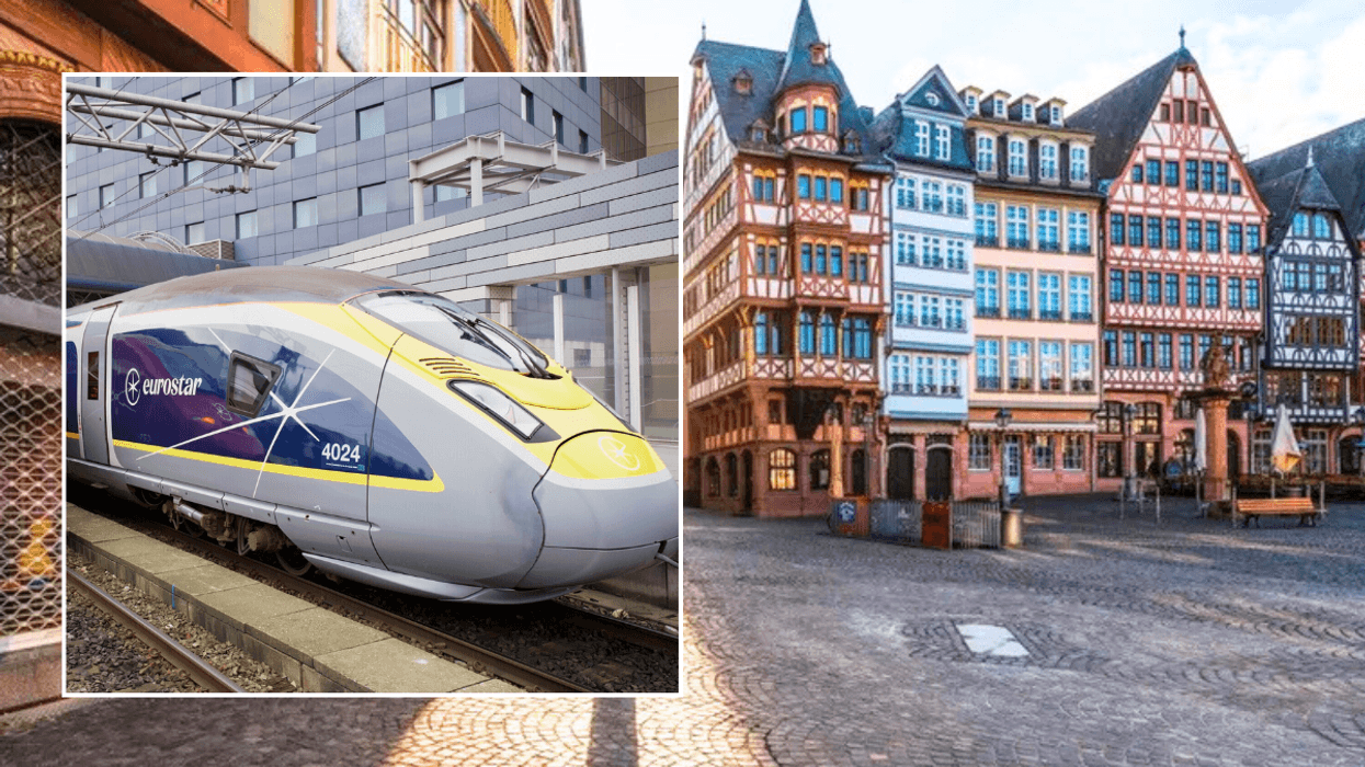 Frankfurt, Germany streets / Eurostar train