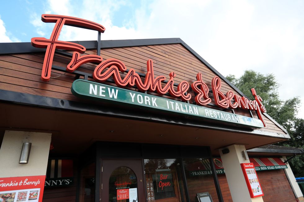 Frankie & Benny's logo outside restaurant site