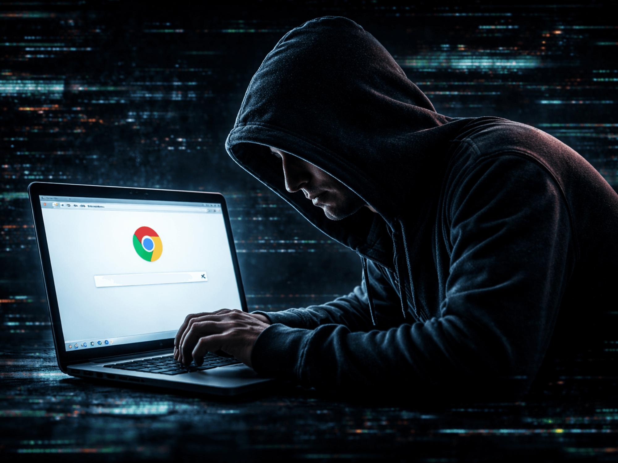 Fraudster using Google Chrome