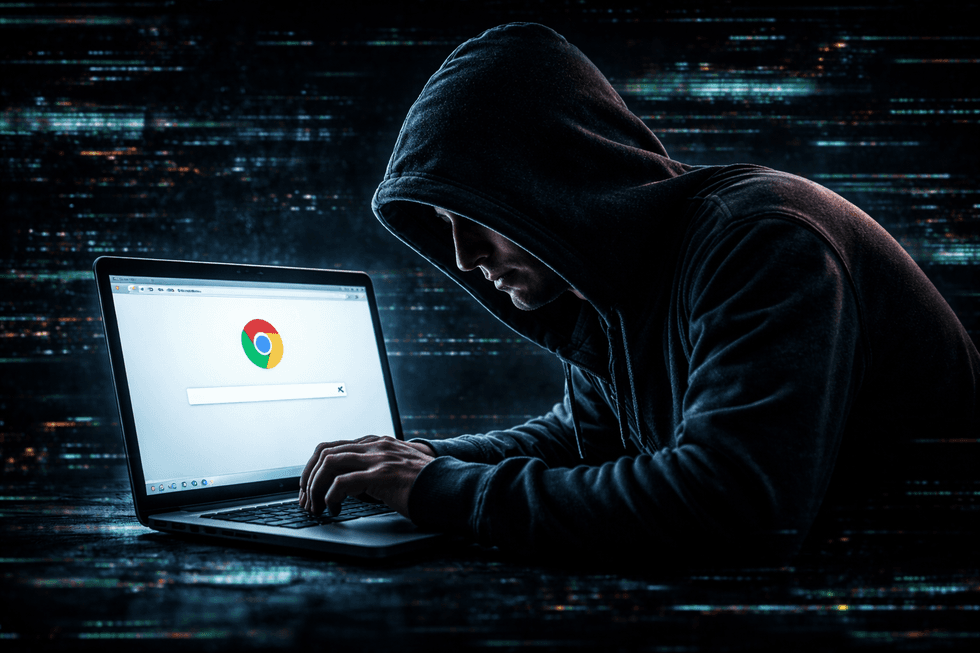 Fraudster using Google Chrome