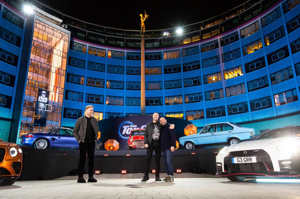 Freddie Flintoff, Paddy McGuinness and Chris Harris