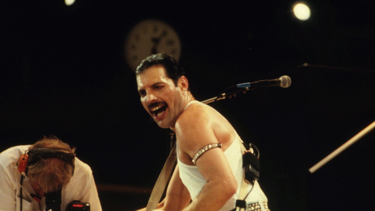 Freddie Mercury on stage