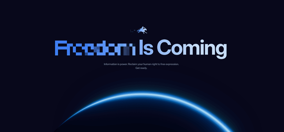 Freedom.gov website landing page