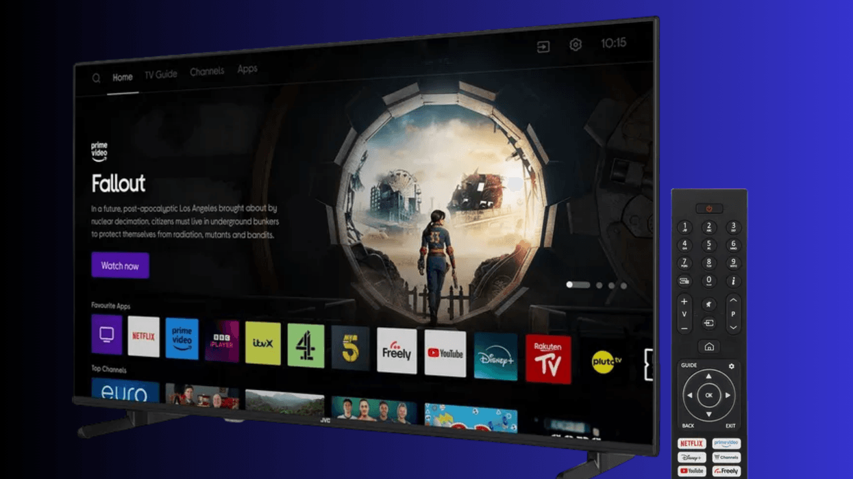 Freely-powered JVC TV