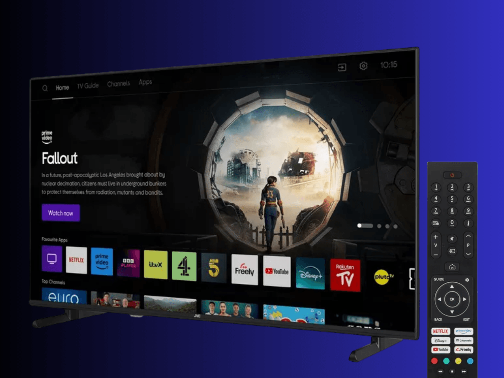 Freely-powered JVC TV