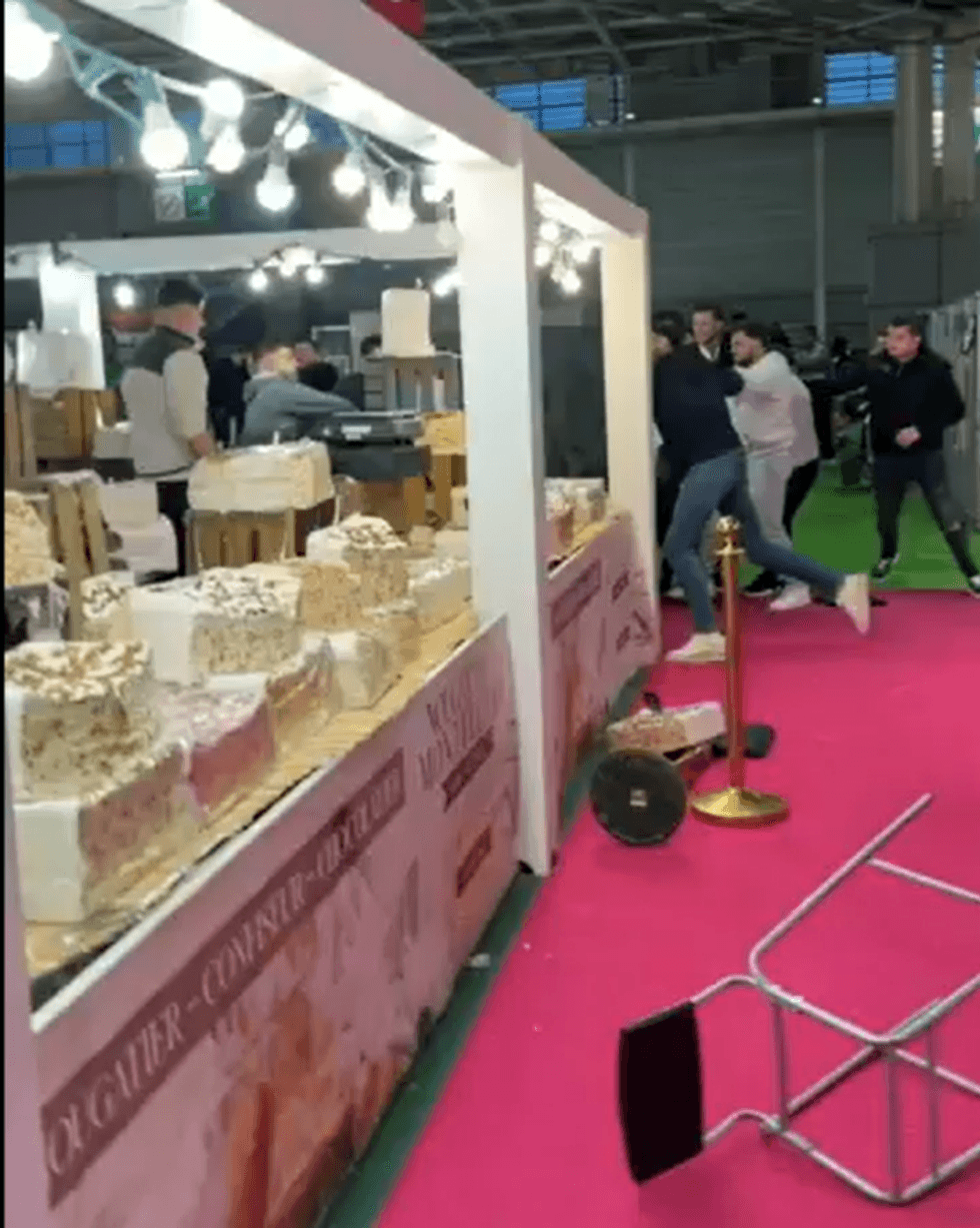 French farmers fight at Paris agriculture show