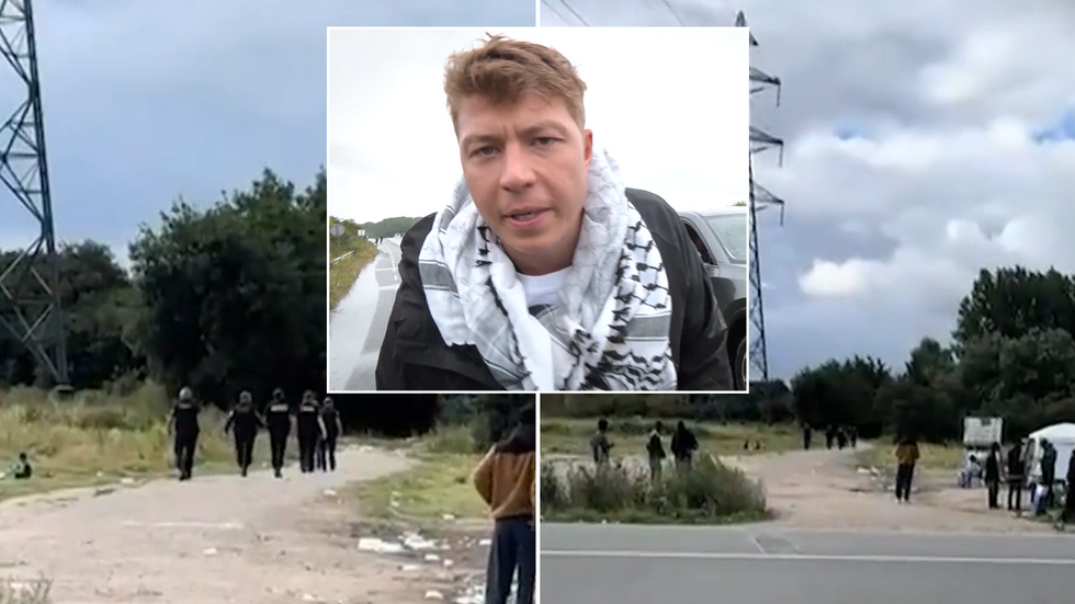 French police appeared to enter a Calais migrant camp just hours after Patrick's undercover report
