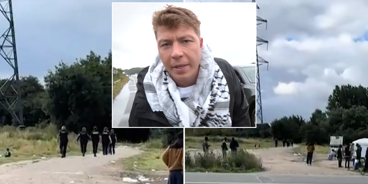 NextImg:Police ‘enter Calais migrant camp’ HOURS after Patrick Christys’ bombshell GB News investigation