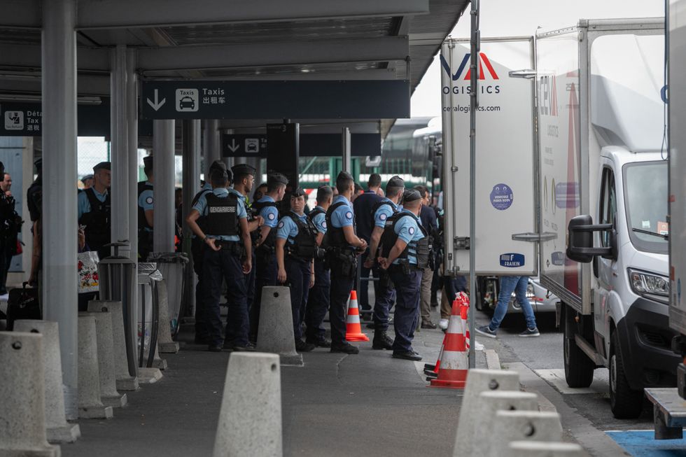 French police at airport