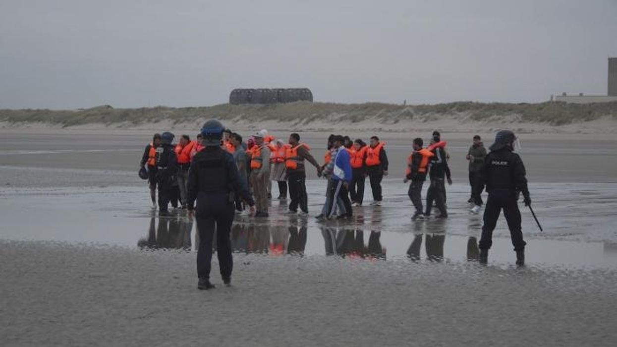 Migrants stopped in their tracks as French police deploy pepper spray to stop them reaching small boats