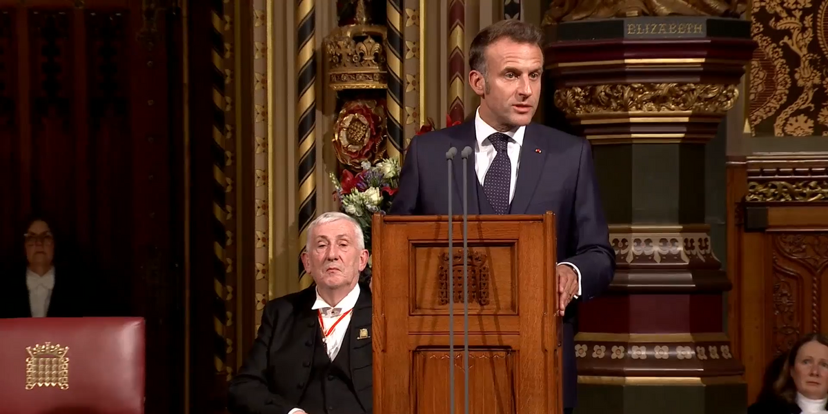 NextImg:WATCH IN FULL: 'Our alliance will make all the difference!' French President Emmanuel Macron addresses UK Parliament as a part of state visit