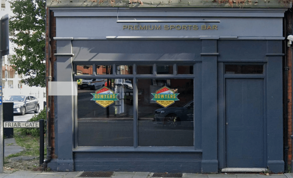 Friar Gate road in Derby is now completely closed