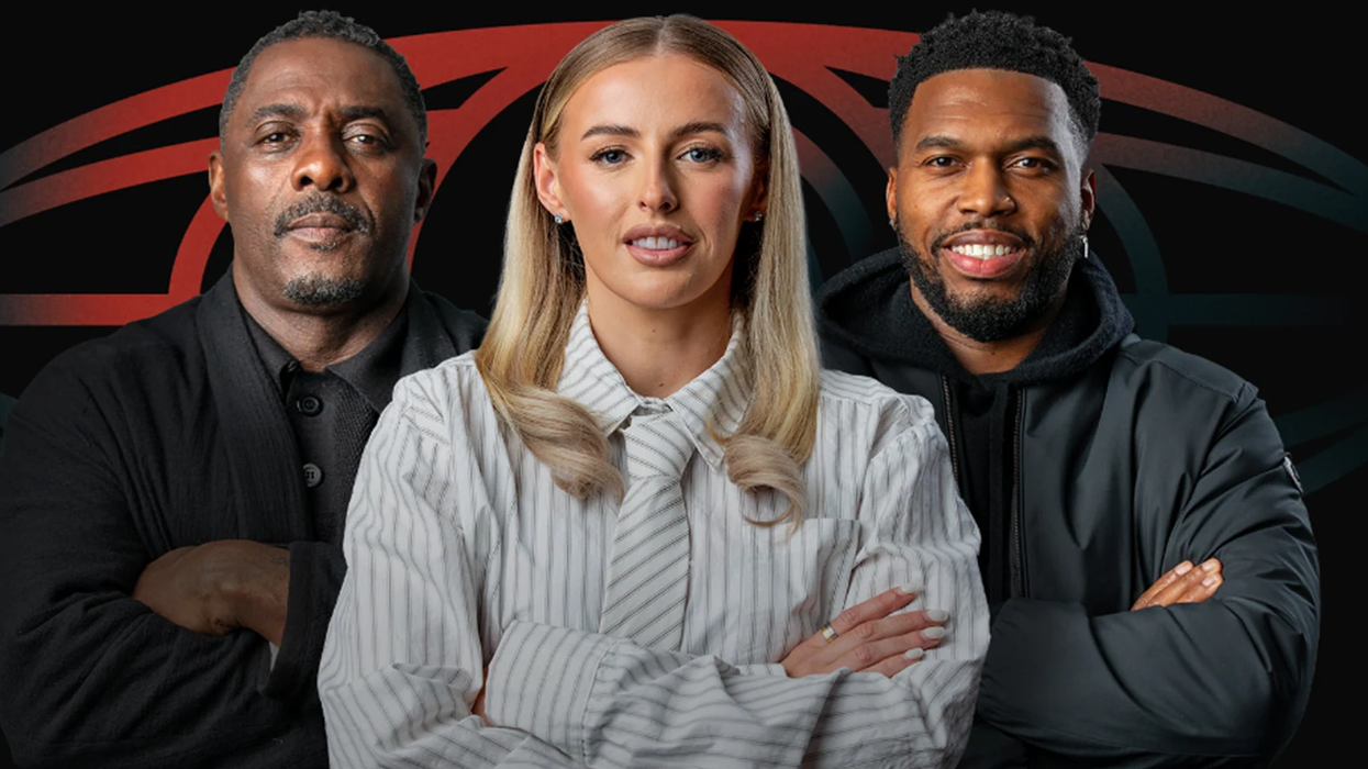 From left to right: Idris Elba, Chloe Kelly, and Niko Omilana join the Baller League UK competition