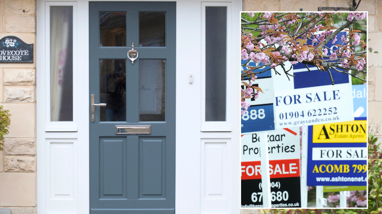 Front door / for sale sign