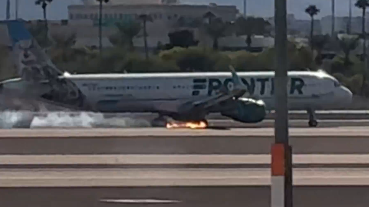 Frontier Airlines plane fire
