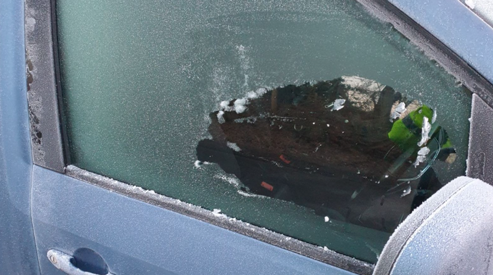 Frosted over van