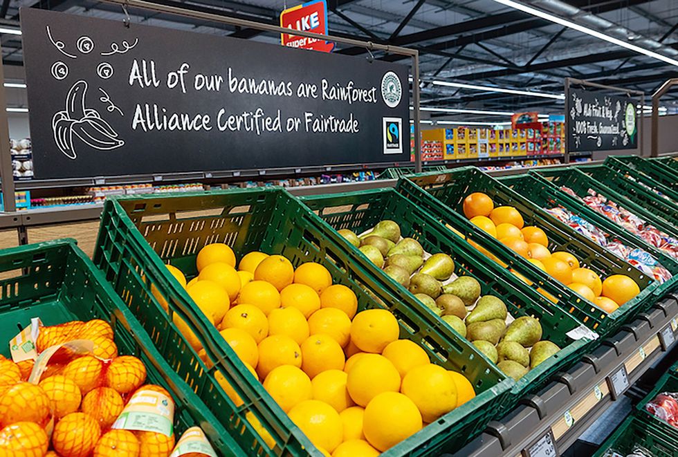 Fruit and vegetables at Aldi
