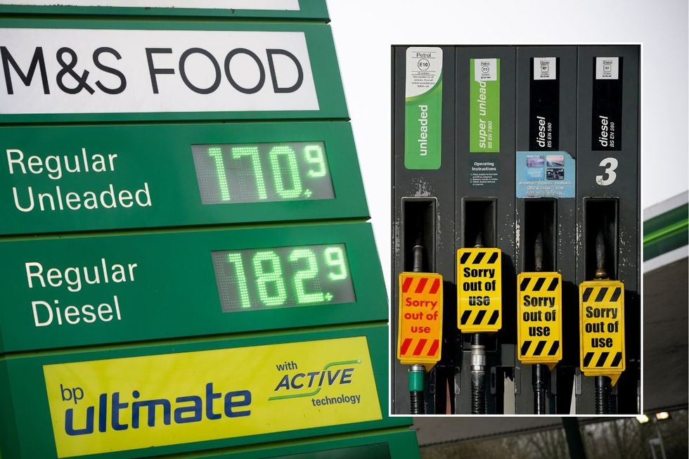 Fuel prices and empty fuel pumps