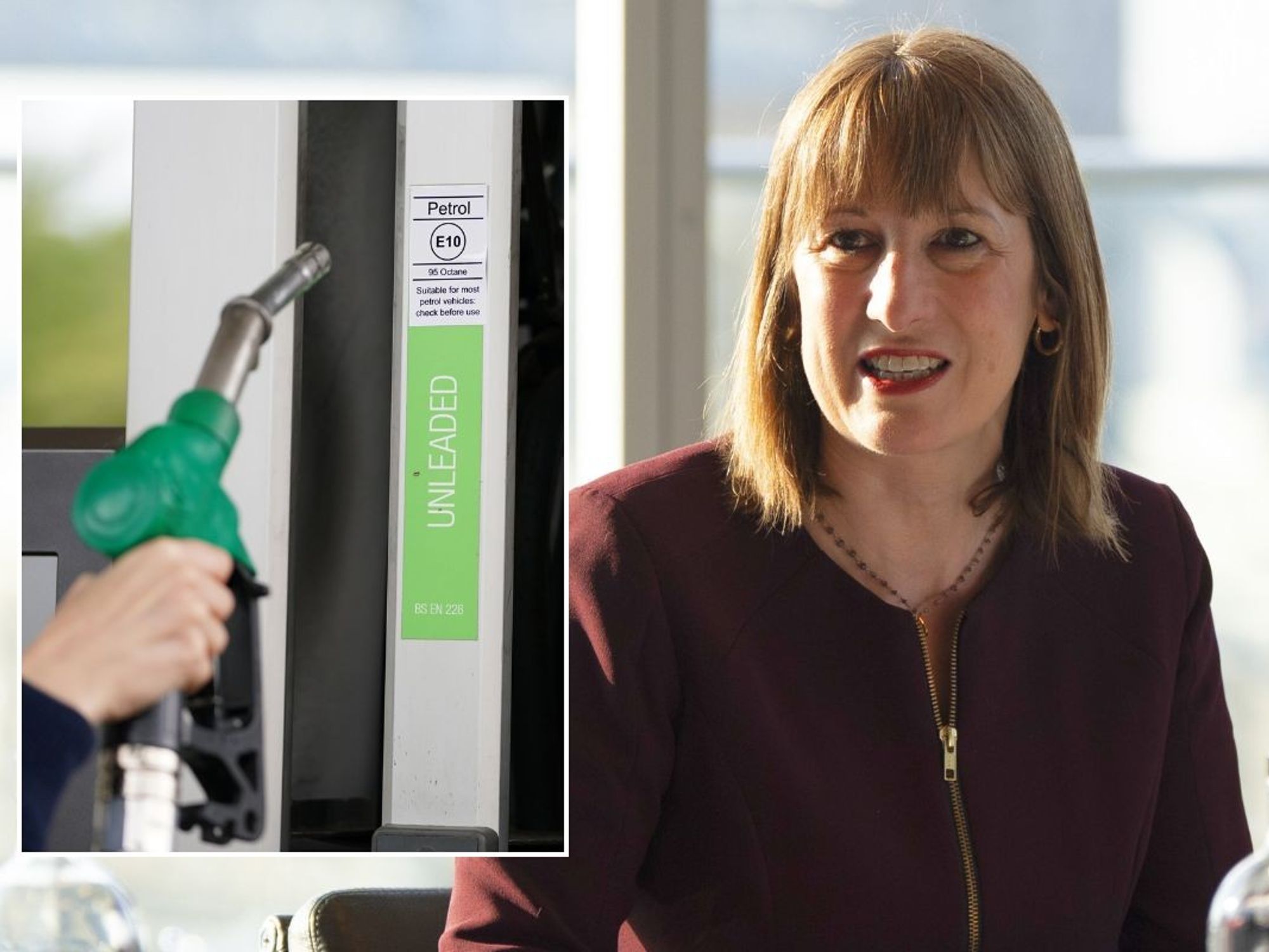 Fuel pump and Chancellor Rachel Reeves