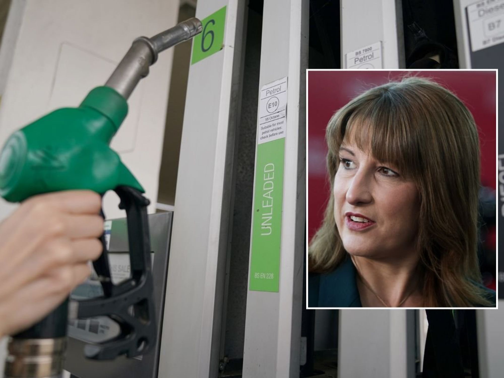 Fuel pump and Chancellor Rachel Reeves