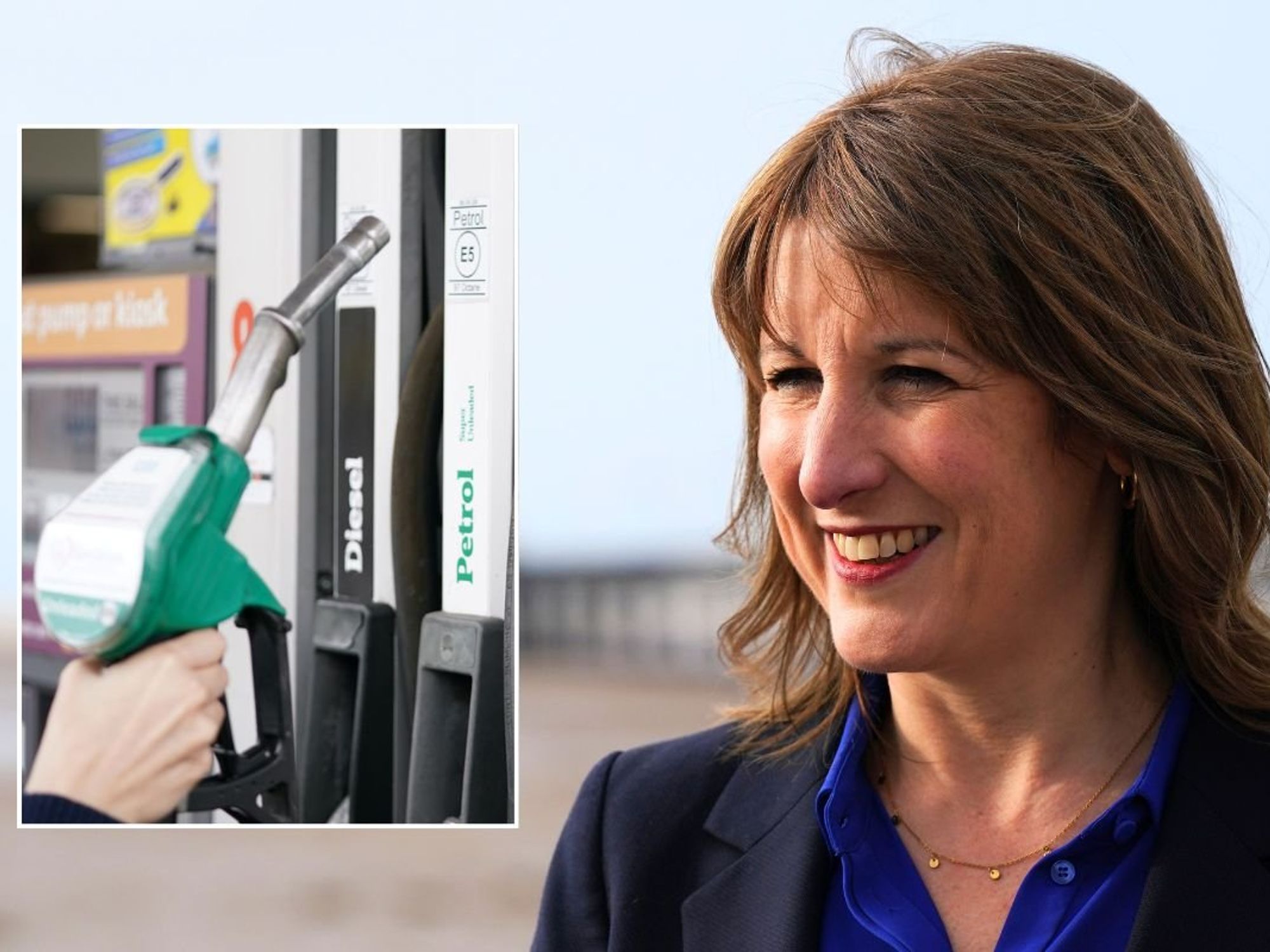 Fuel pump and Chancellor Rachel Reeves