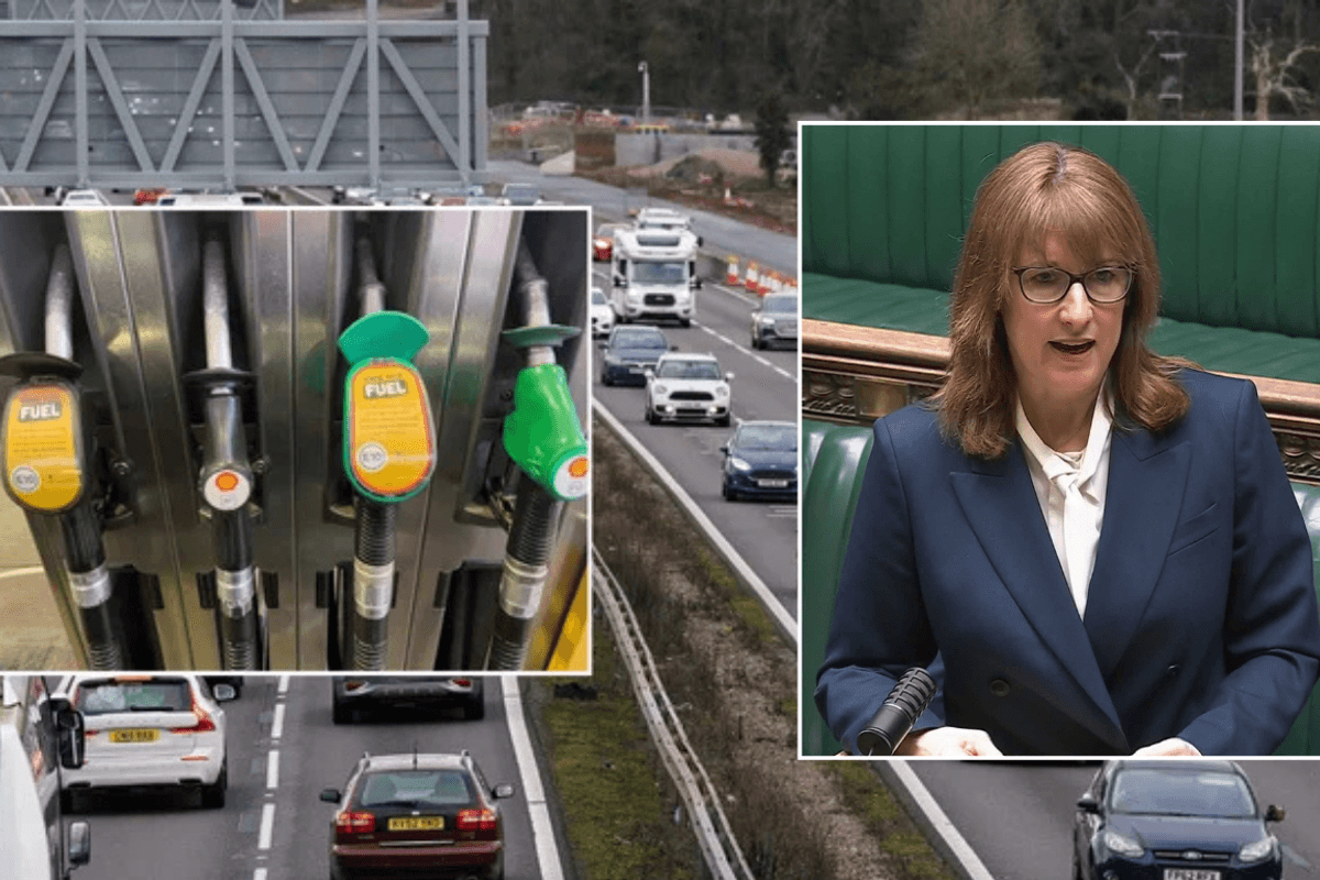 Fuel pumps and Raxhel Reeves on UK roads