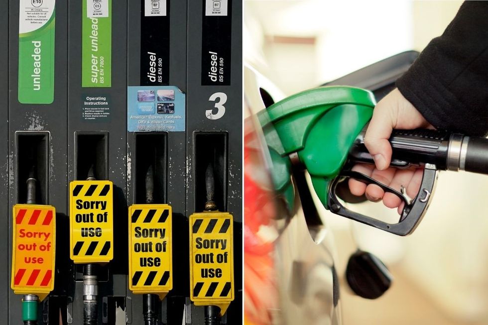Fuel pumps out of service and a petrol pump