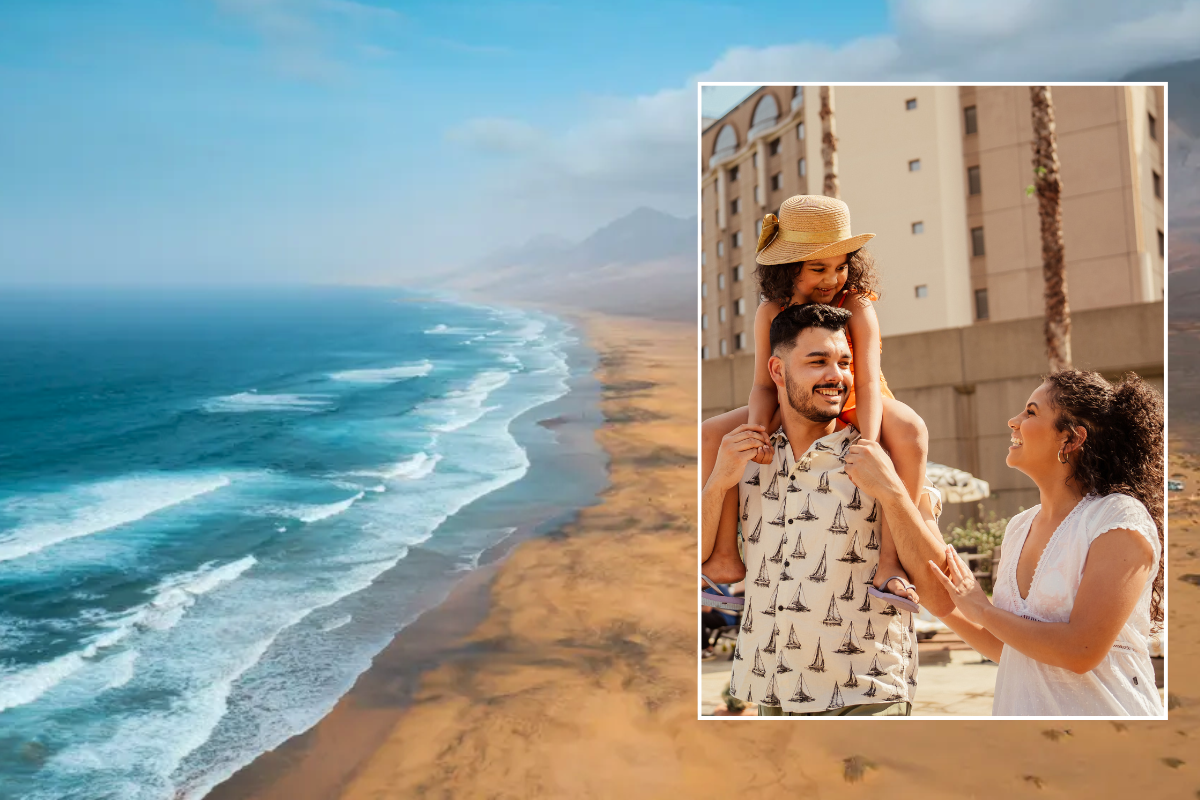 Fuerteventura, Spain, beach / family at resort on holiday