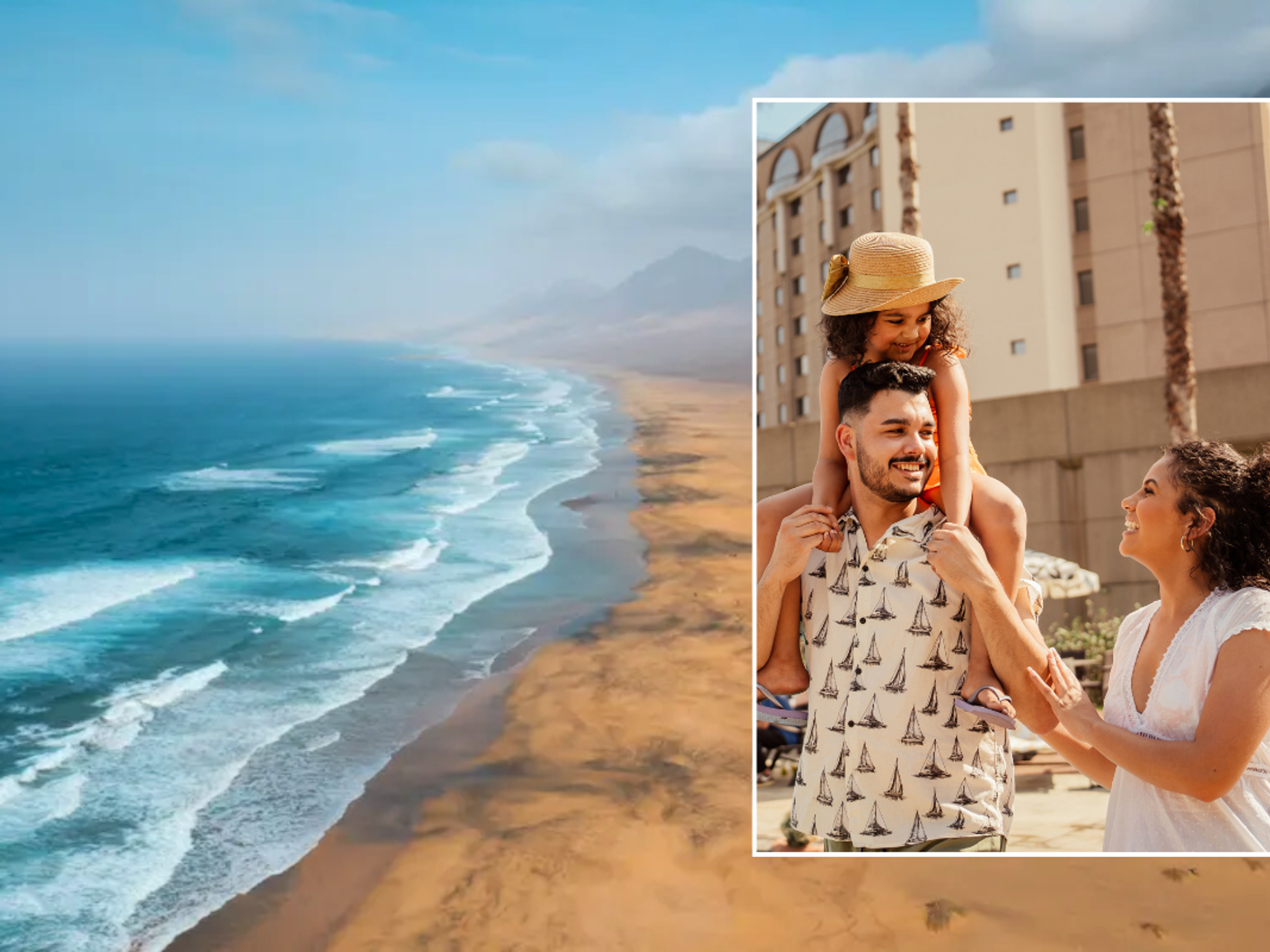 Fuerteventura, Spain, beach / family at resort on holiday