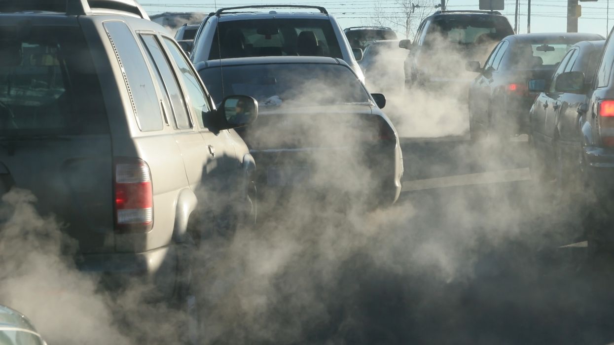 Fumes from car exhausts