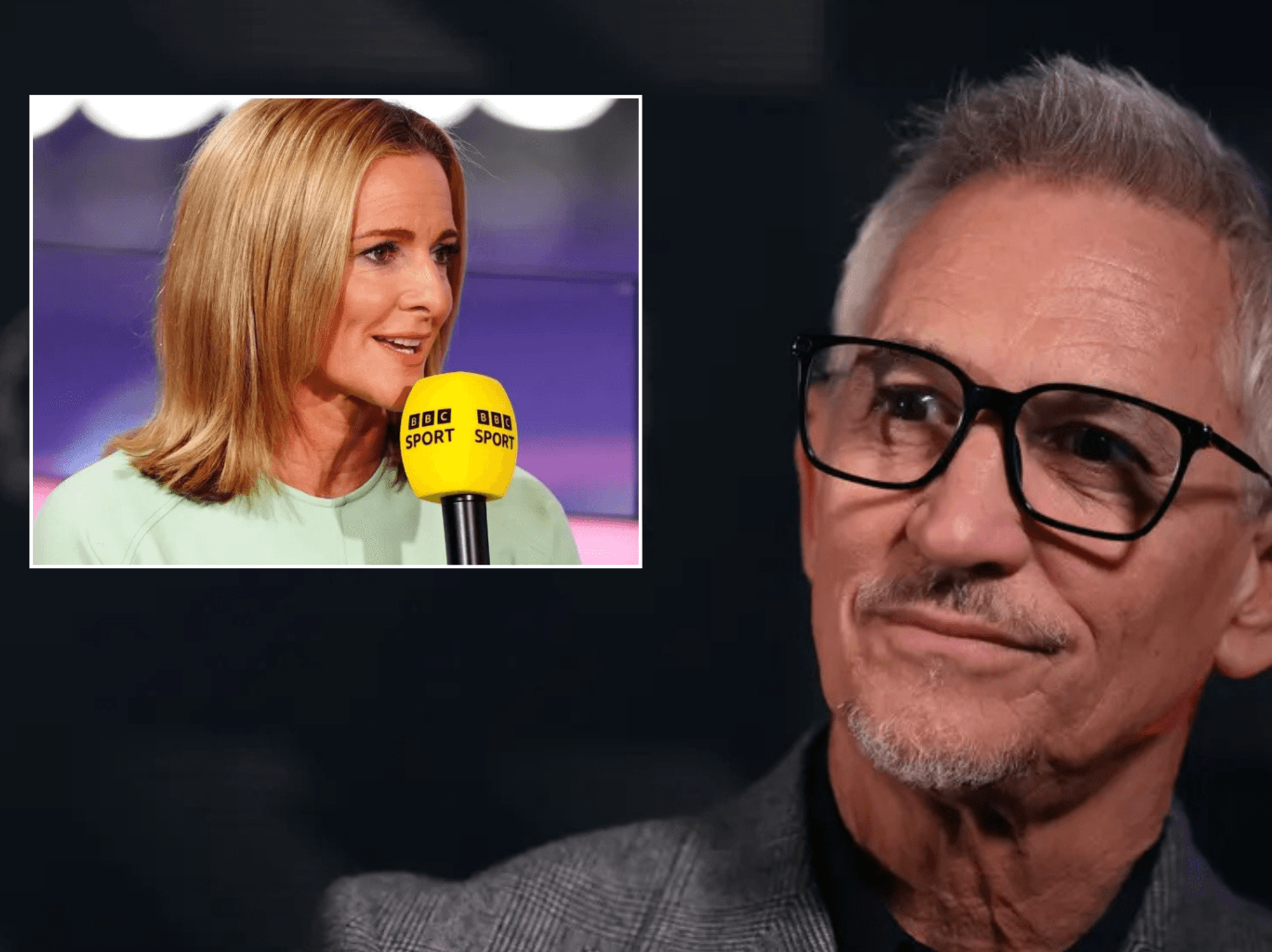 Gabby Logan, Gary Lineker
