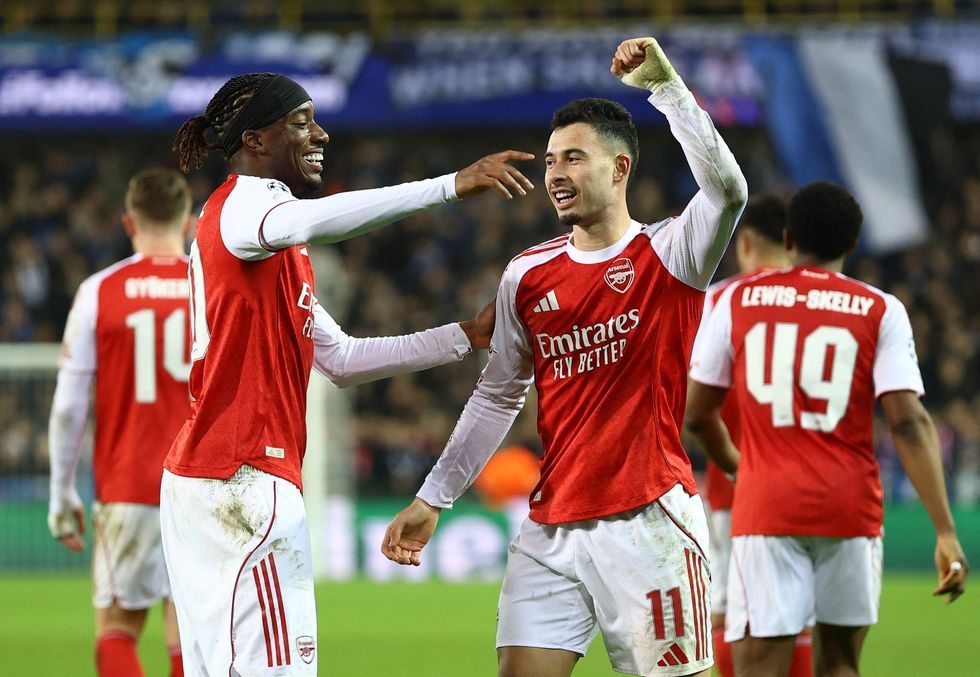 Gabriel Martinelli netted a beautiful strike of his own after cutting in off the left-hand side