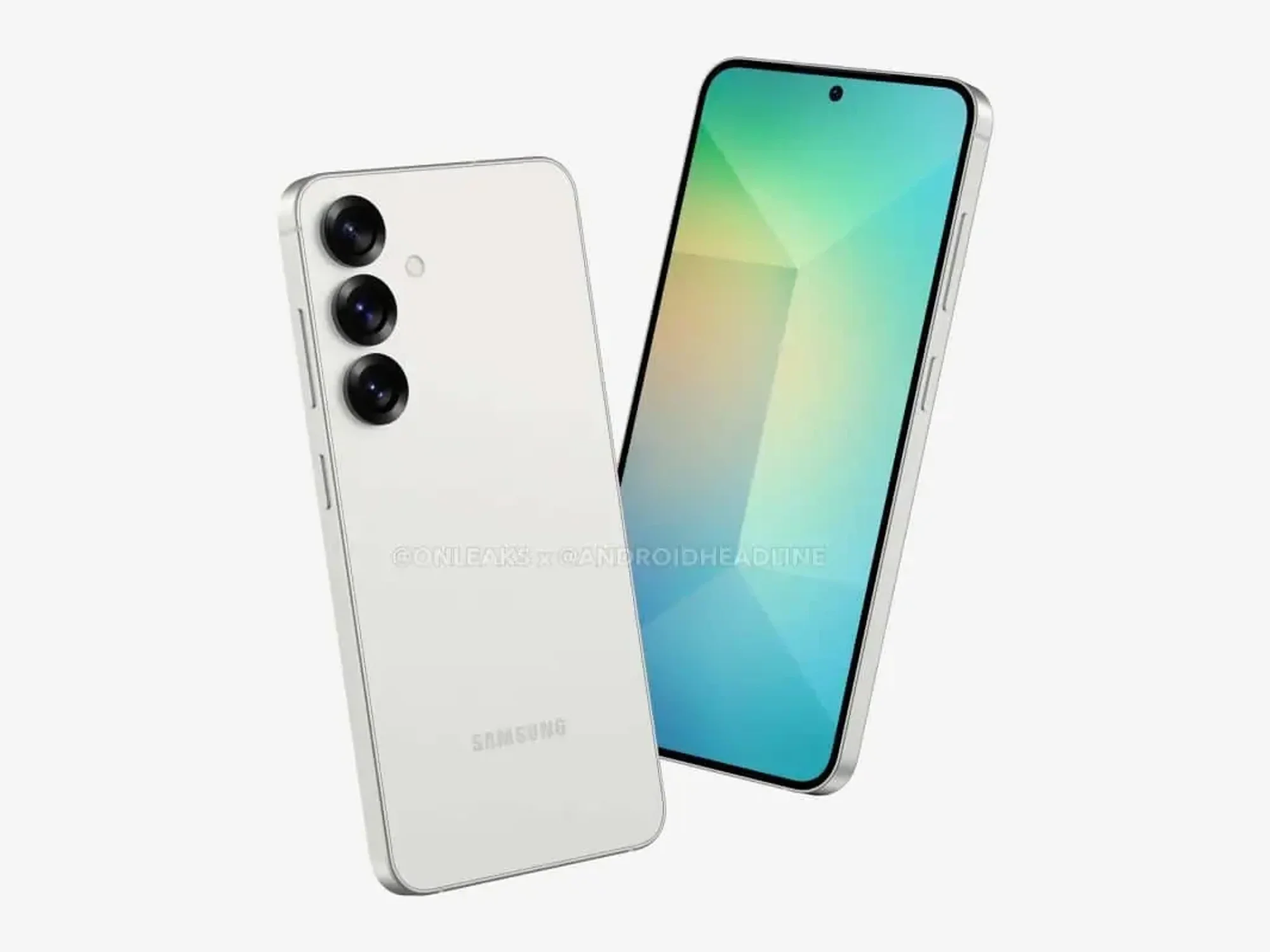 galaxy s25 render in white