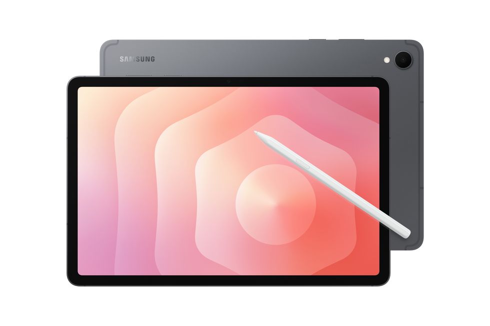 Galaxy Tab S11 with the S Pen pictured in the new Grey finish